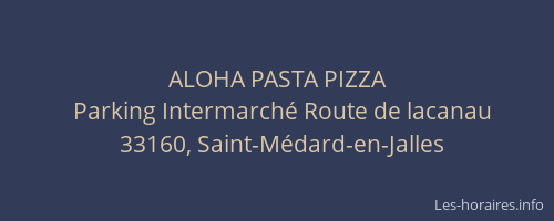 ALOHA PASTA PIZZA