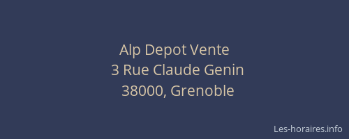 Alp Depot Vente