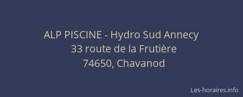 ALP PISCINE - Hydro Sud Annecy