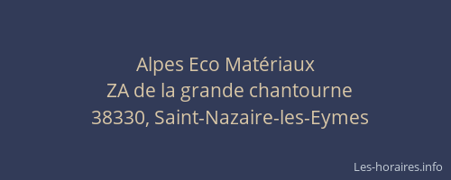Alpes Eco Mat&eacute;riaux