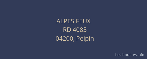ALPES FEUX