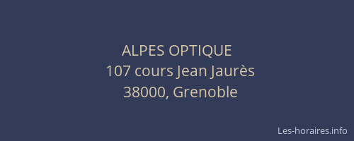 ALPES OPTIQUE