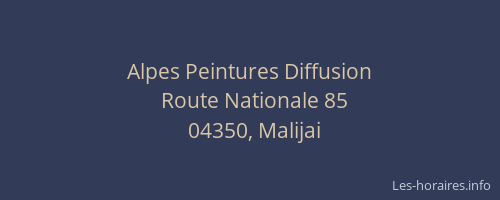 Alpes Peintures Diffusion
