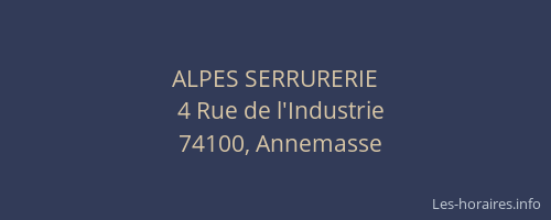 ALPES SERRURERIE