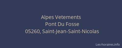 Alpes Vetements