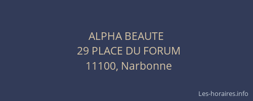 ALPHA BEAUTE