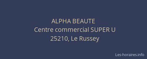 ALPHA BEAUTE