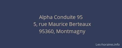 Alpha Conduite 95