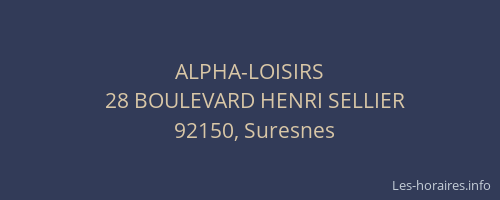 ALPHA-LOISIRS