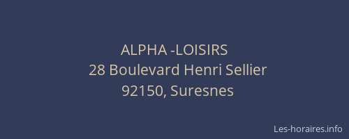ALPHA -LOISIRS
