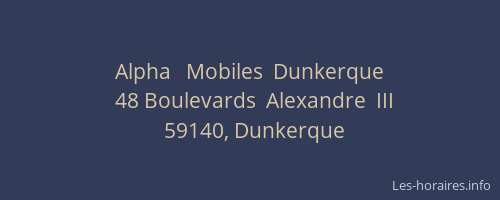 Alpha   Mobiles  Dunkerque