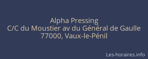 Alpha Pressing