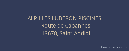 ALPILLES LUBERON PISCINES