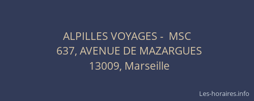 ALPILLES VOYAGES -  MSC