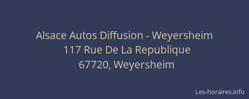 Alsace Autos Diffusion - Weyersheim
