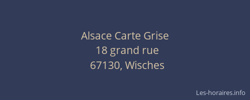 Alsace Carte Grise