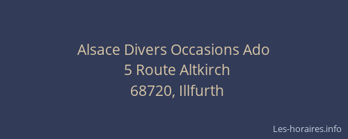 Alsace Divers Occasions Ado