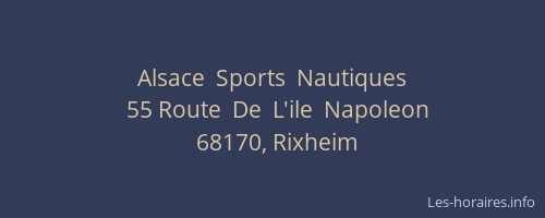 Alsace  Sports  Nautiques