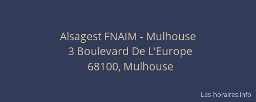 Alsagest FNAIM - Mulhouse