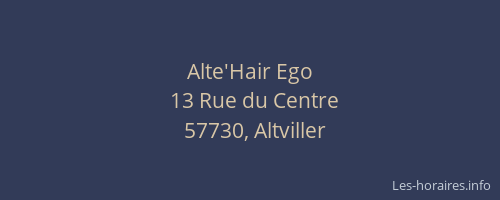 Alte'Hair Ego