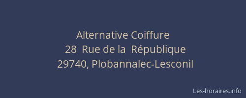 Alternative Coiffure