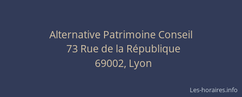 Alternative Patrimoine Conseil