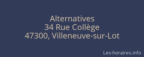 Alternatives