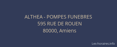 ALTHEA - POMPES FUNEBRES