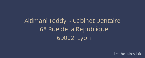 Altimani Teddy  - Cabinet Dentaire