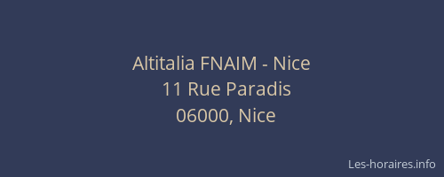 Altitalia FNAIM - Nice