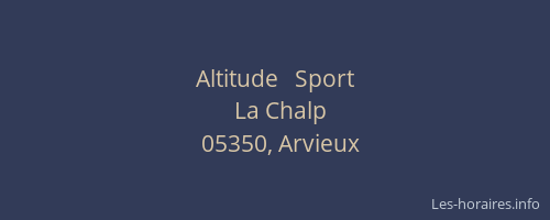 Altitude   Sport