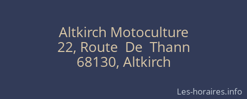 Altkirch Motoculture