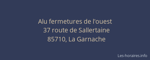 Alu fermetures de l'ouest