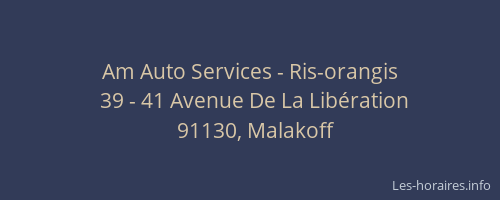 Am Auto Services - Ris-orangis