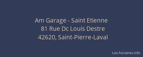 Am Garage - Saint Etienne