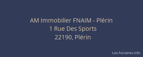 AM Immobilier FNAIM - Plérin