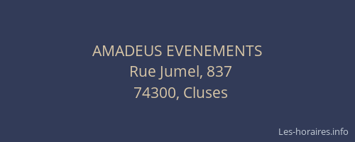 AMADEUS EVENEMENTS