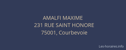 AMALFI MAXIME