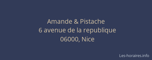 Amande & Pistache