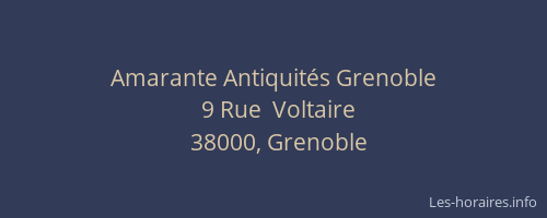 Amarante Antiquités Grenoble