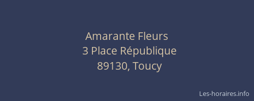 Amarante Fleurs