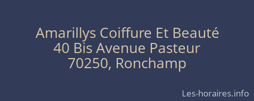 Amarillys Coiffure Et Beauté