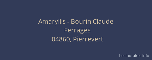 Amaryllis - Bourin Claude