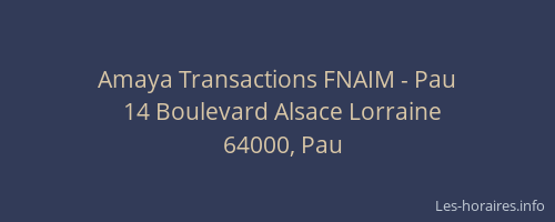 Amaya Transactions FNAIM - Pau