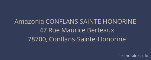Amazonia CONFLANS SAINTE HONORINE