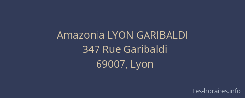 Amazonia LYON GARIBALDI
