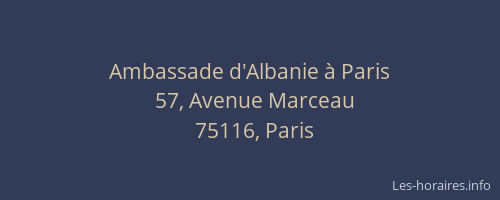 Ambassade d'Albanie à Paris