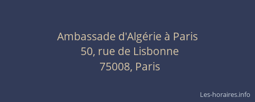 Ambassade d'Algérie à Paris