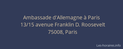 Ambassade d'Allemagne à Paris