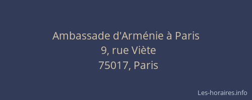 Ambassade d'Arménie à Paris